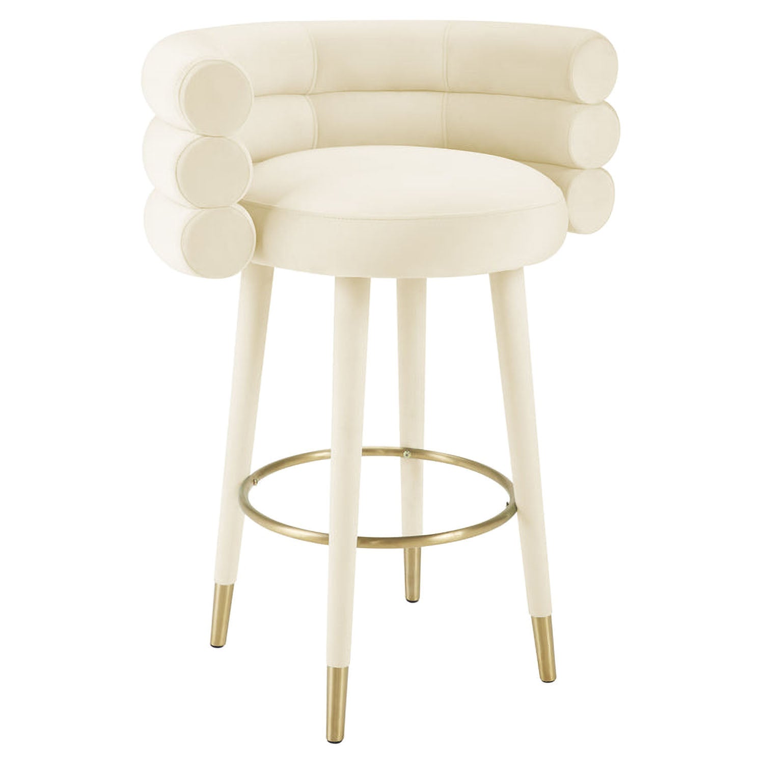 TOV Furniture Betty Cream Velvet Barstool
