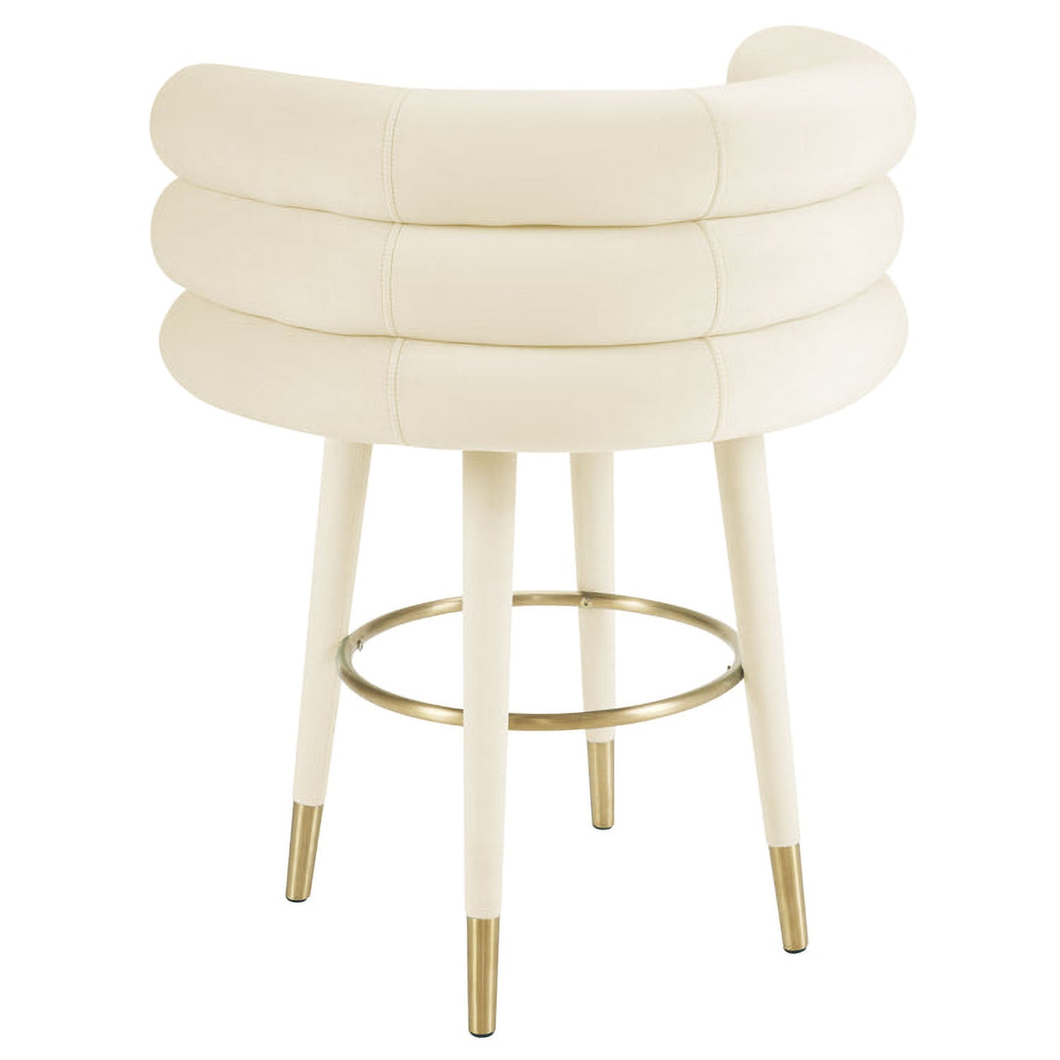TOV Furniture Betty Cream Velvet Counter Stool