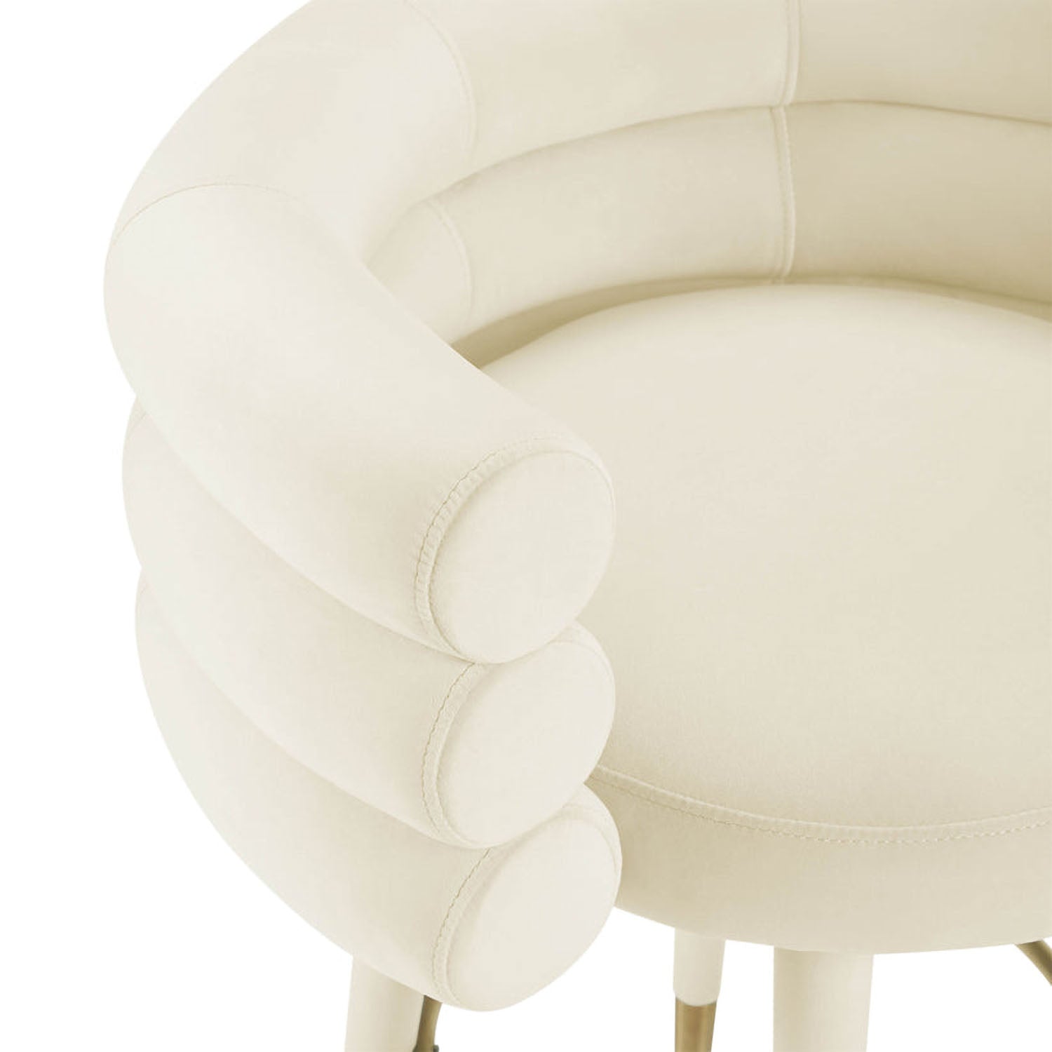 TOV Furniture Betty Cream Velvet Counter Stool