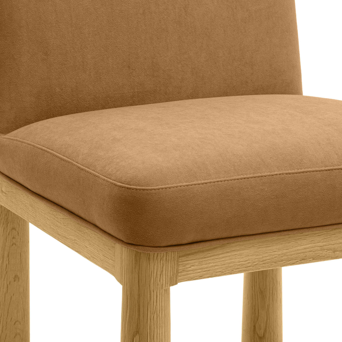 TOV Furniture Tiara Cognac Performance Velvet and Oak Dining Chair