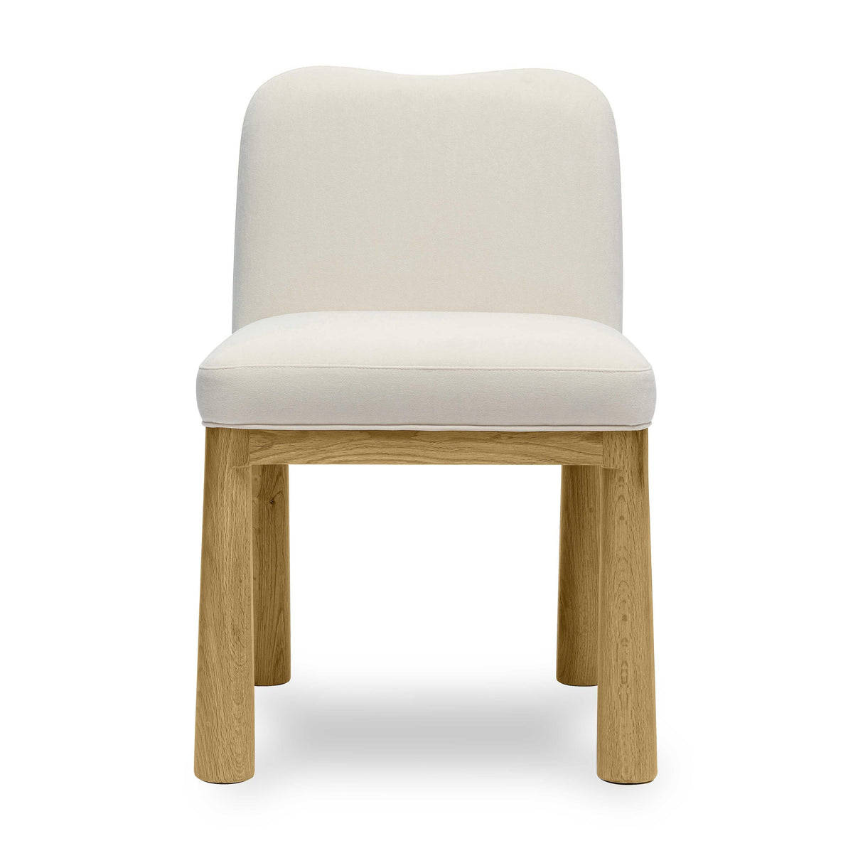 TOV Furniture Tiara Cream Performance Velvet and Oak Dining Chair