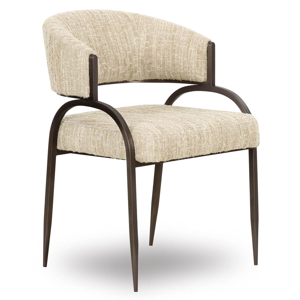TOV Furniture Tatum Taupe Textured Performance Boucle Dining Chair in taupe boucle, primary product view