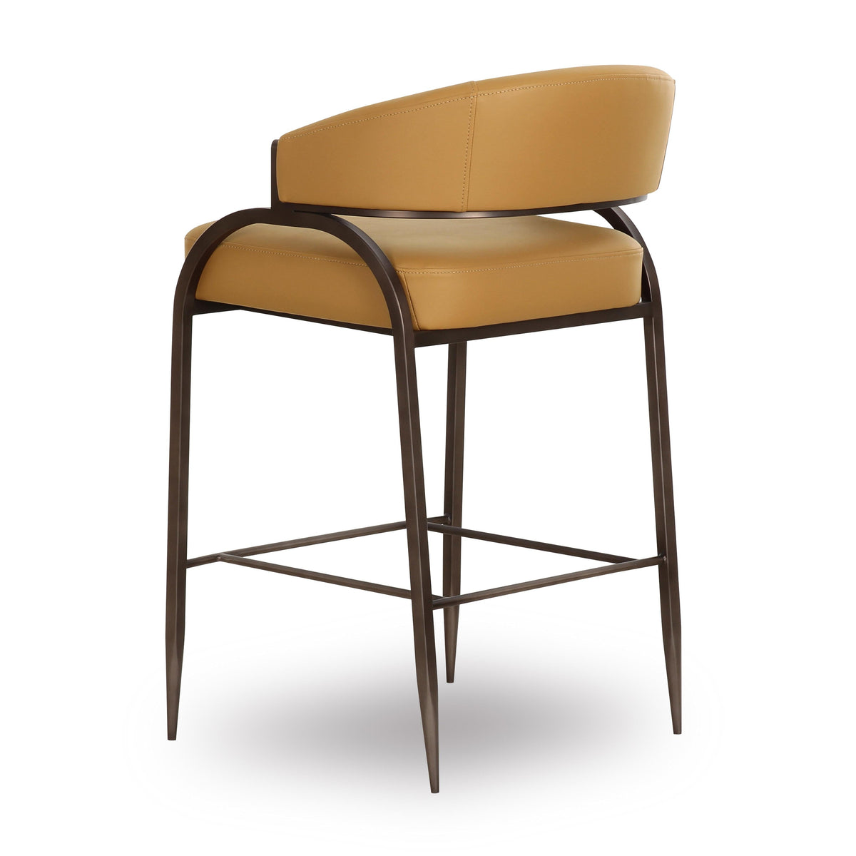 TOV Furniture Tatum Tan Performance Vegan Leather Counter Stool