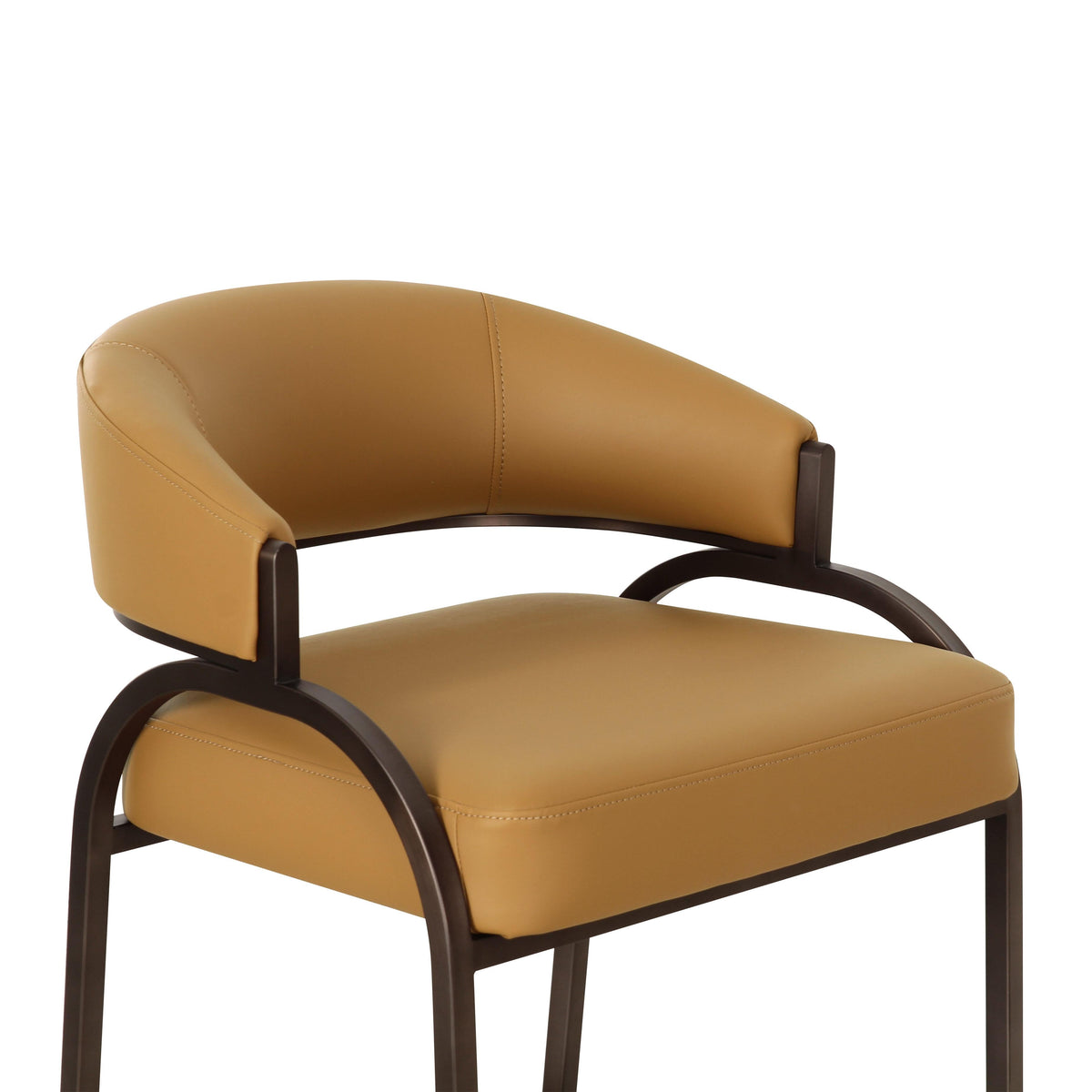 TOV Furniture Tatum Tan Performance Vegan Leather Counter Stool