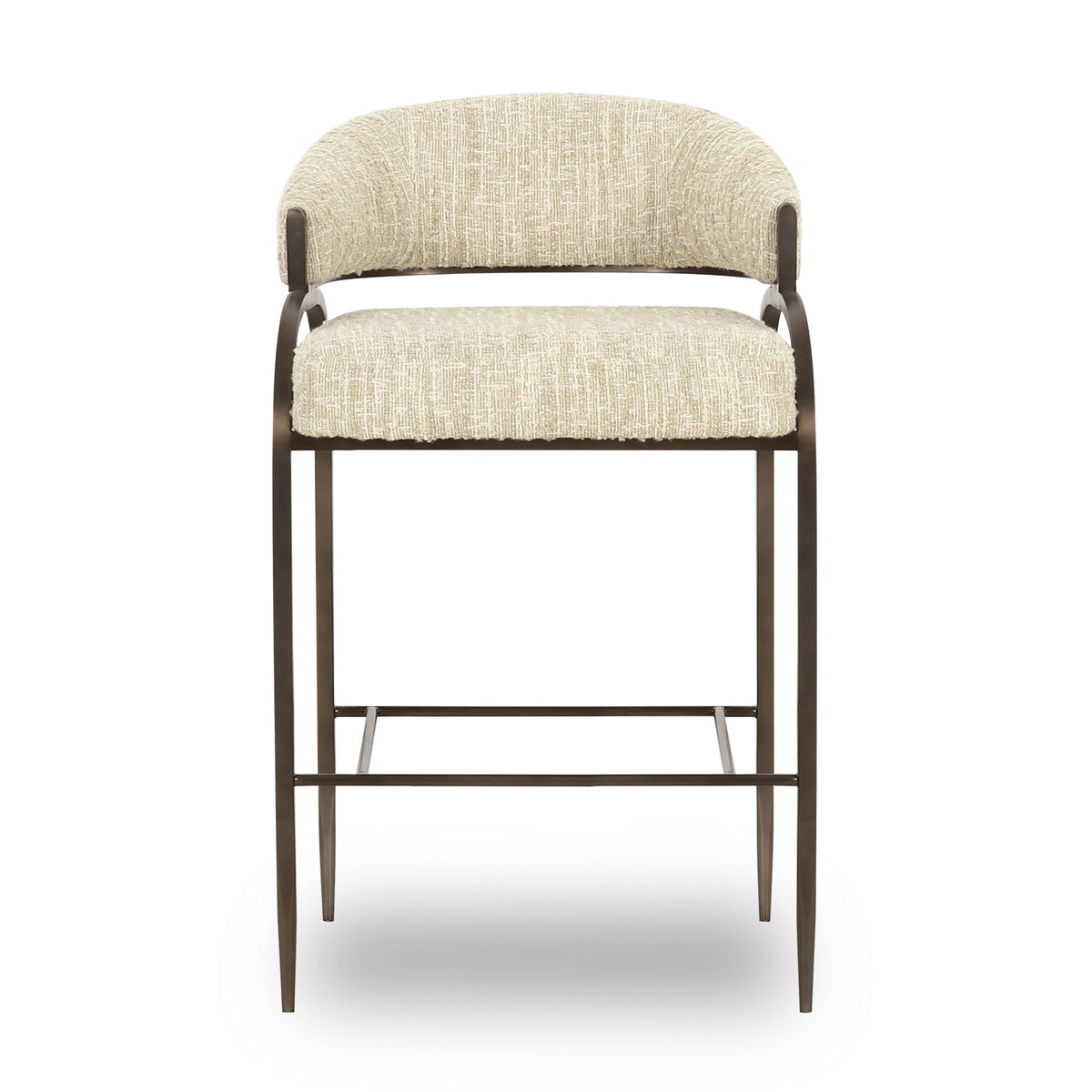 TOV Furniture Tatum Taupe Textured Performance Boucle Counter Stool