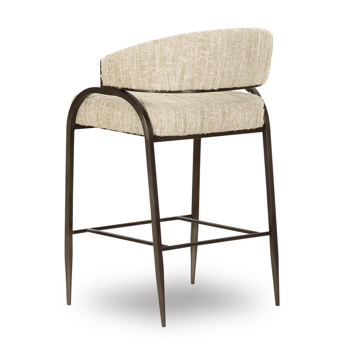 TOV Furniture Tatum Taupe Textured Performance Boucle Counter Stool