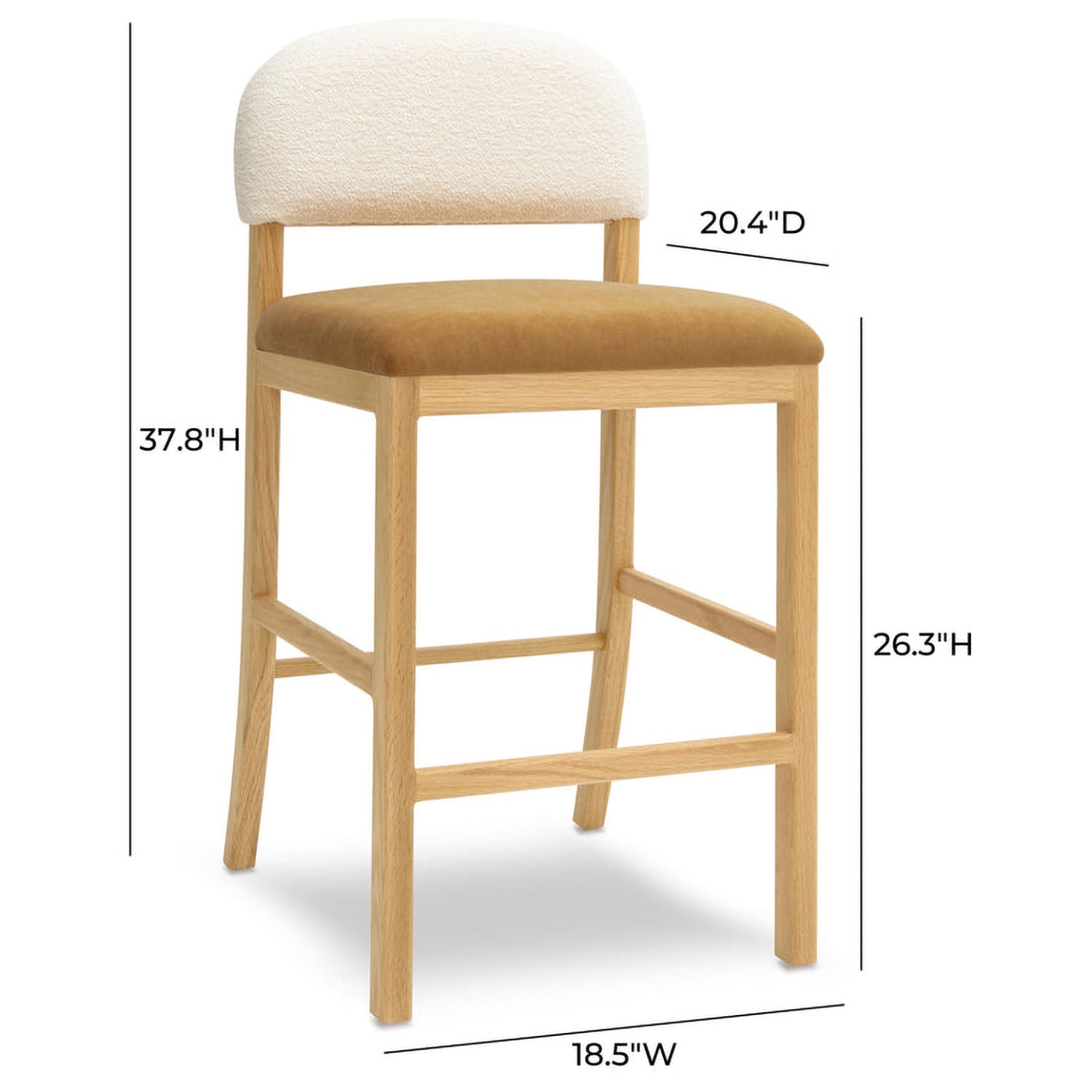 TOV Furniture Calla Performance Velvet Counter Stool