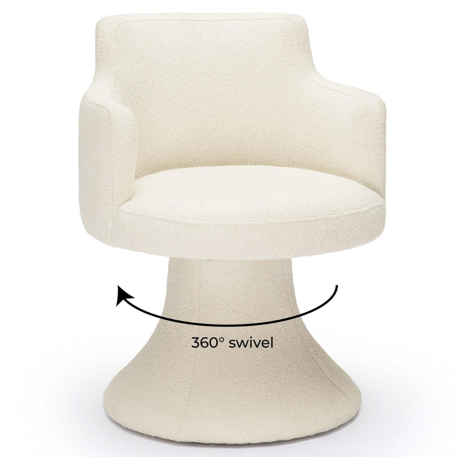 TOV Furniture Jeffree Performance Boucle Swivel Dining Chair