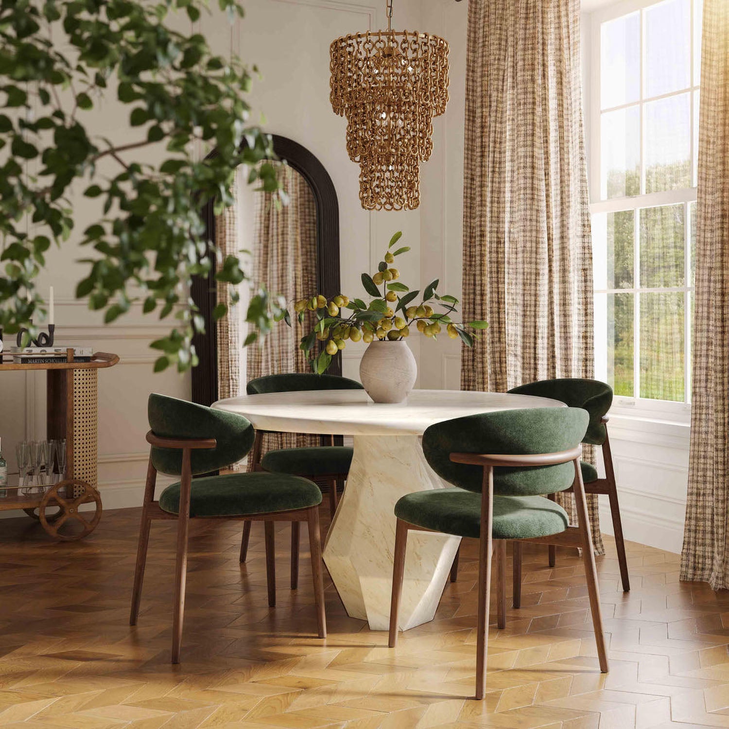 TOV Furniture Zinea Velvet Dining Chair