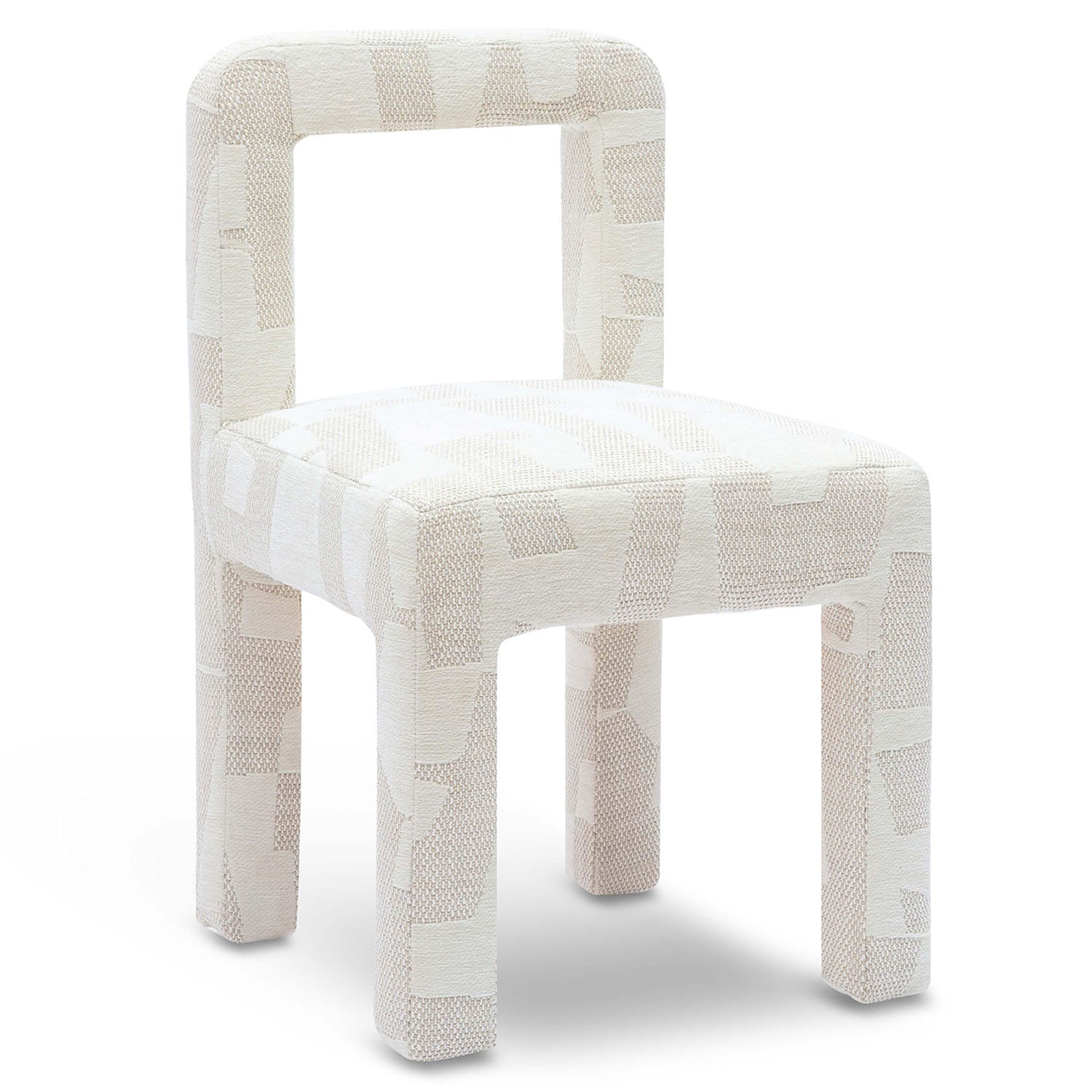 TOV Furniture Hazel Cream Patterned Jacquard Dining Chair