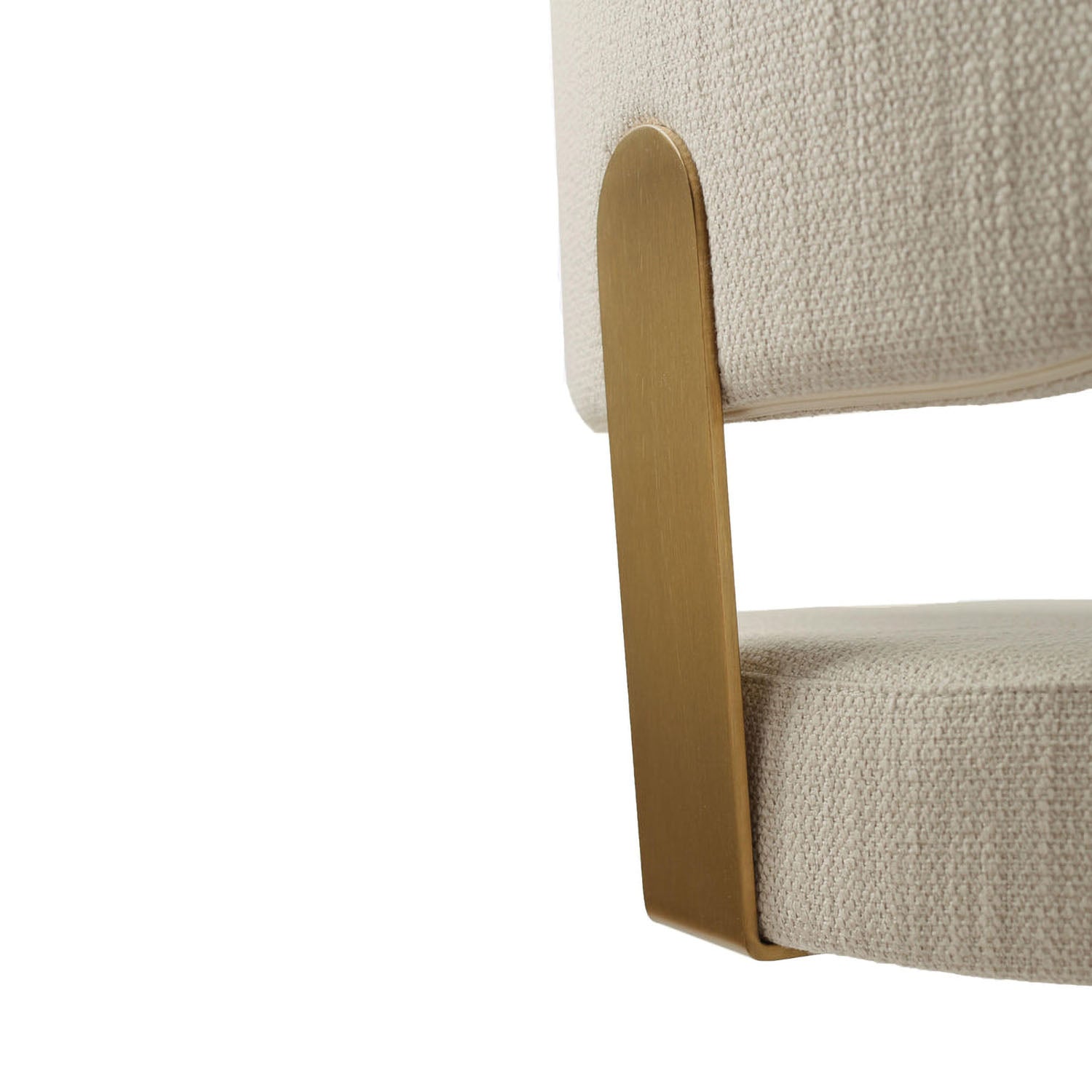TOV Furniture Primrose Cream Textured Performance Adjustable Stool