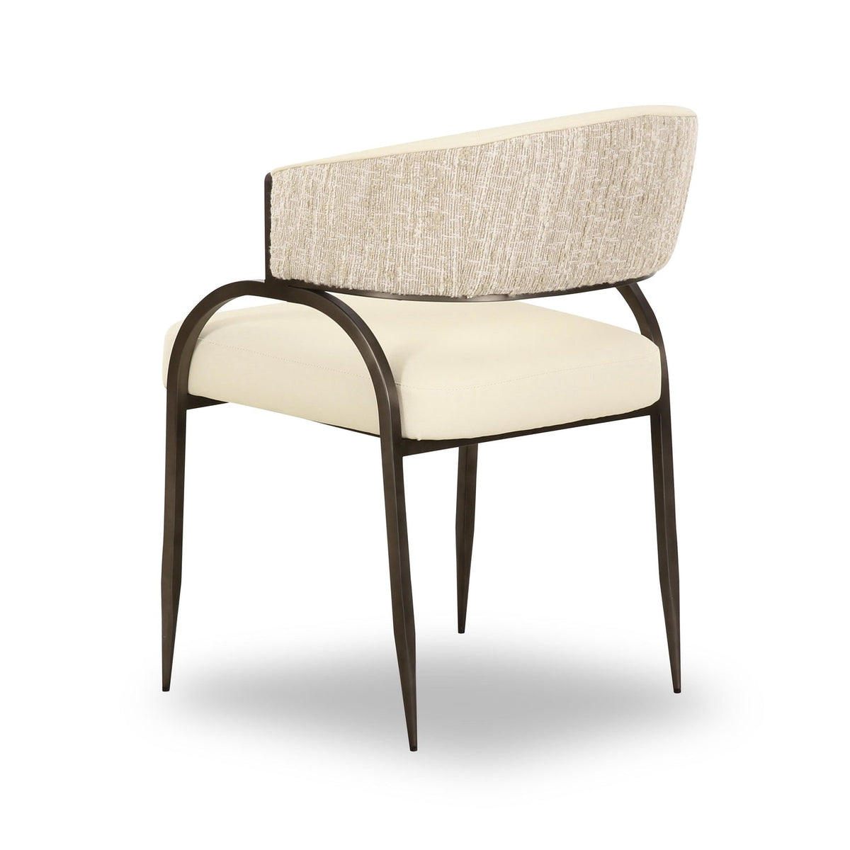 TOV Furniture Tatum Cream 2-Tone Performance Vegan Leather Dining Chair