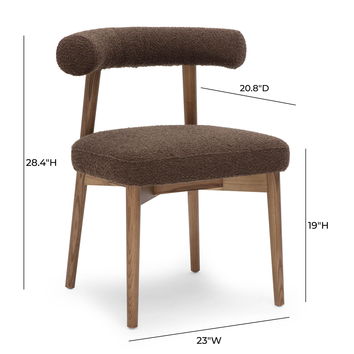 TOV Furniture Spara Chocolate Performance Boucle Side Chair