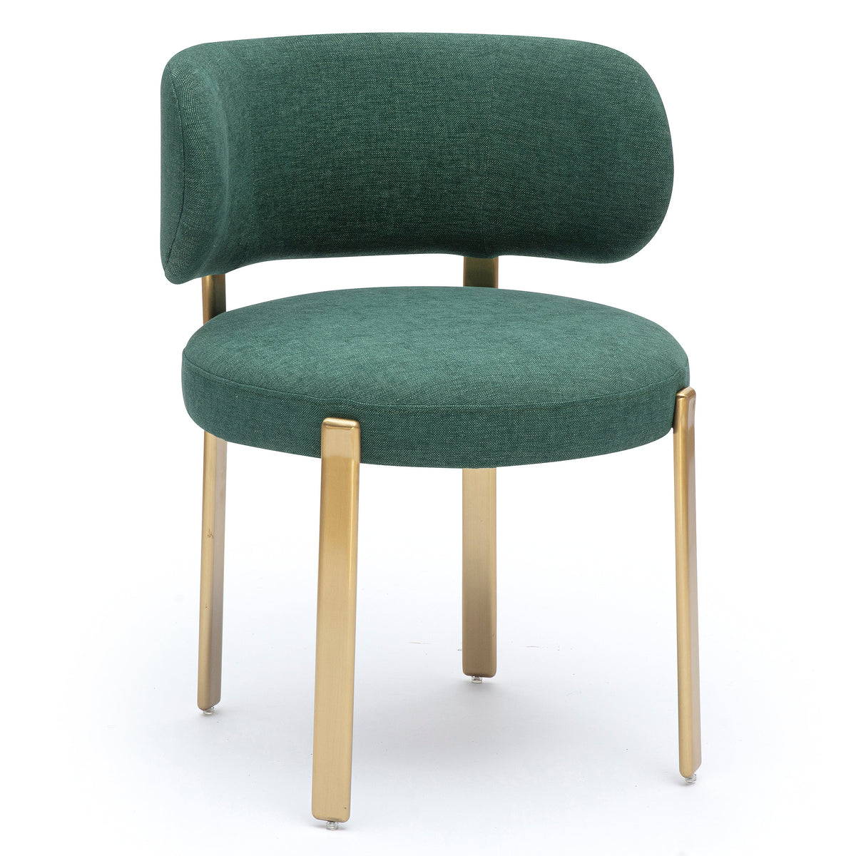 TOV Furniture Margaret Green Performance Chenille Dining Chair in green chenille, primary product view