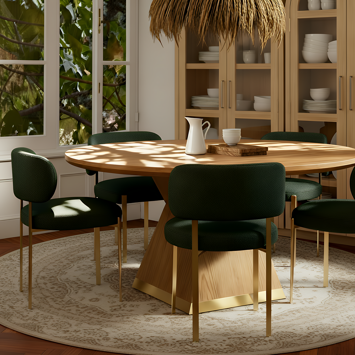 TOV Furniture Margaret Green Performance Chenille Dining Chair