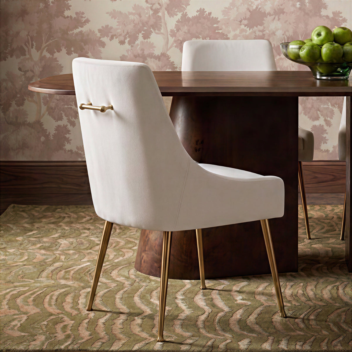 TOV Furniture Beatrix Cream Performance Velvet Dining Chair