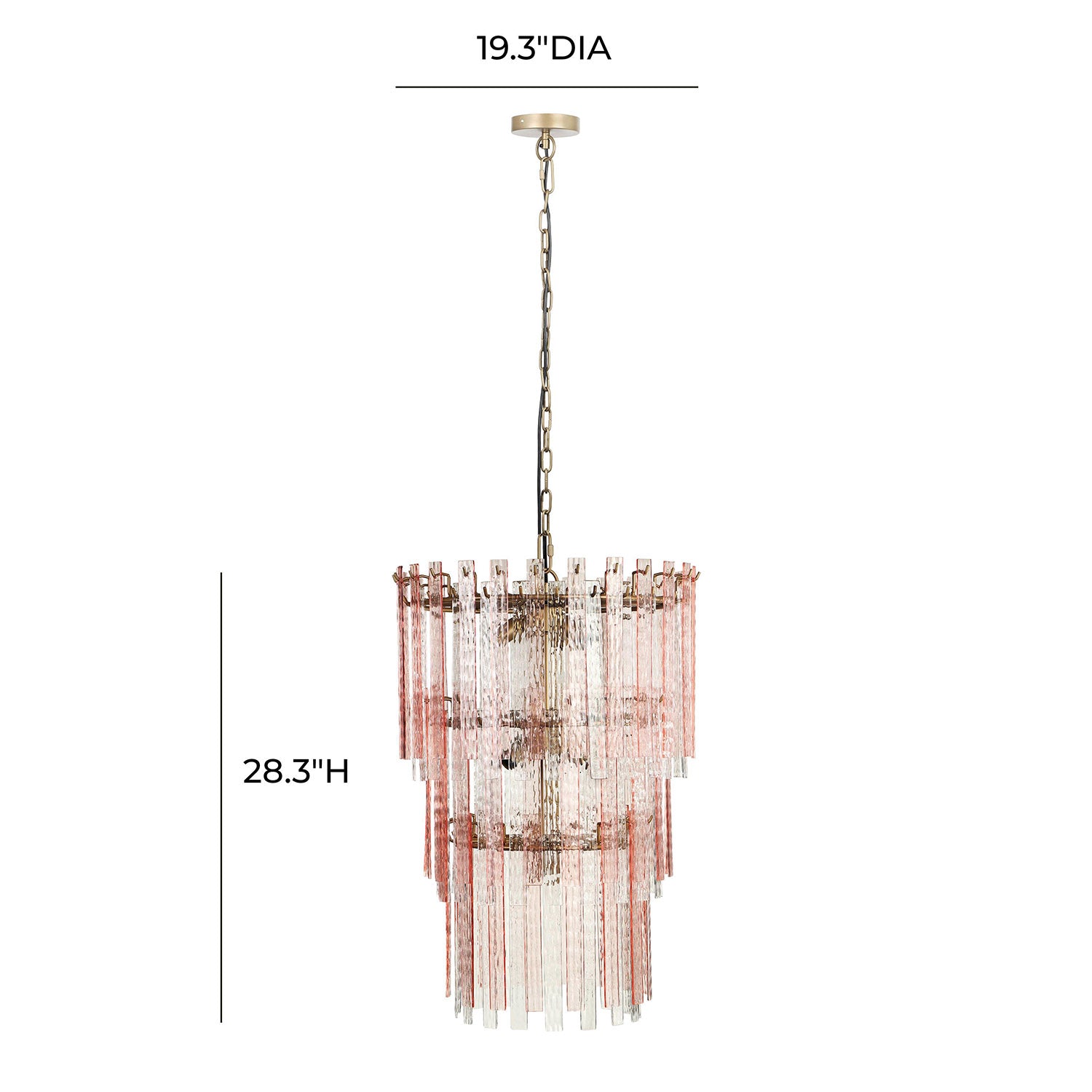 TOV Furniture Hampshire Acrylic 3 Tier Chandelier