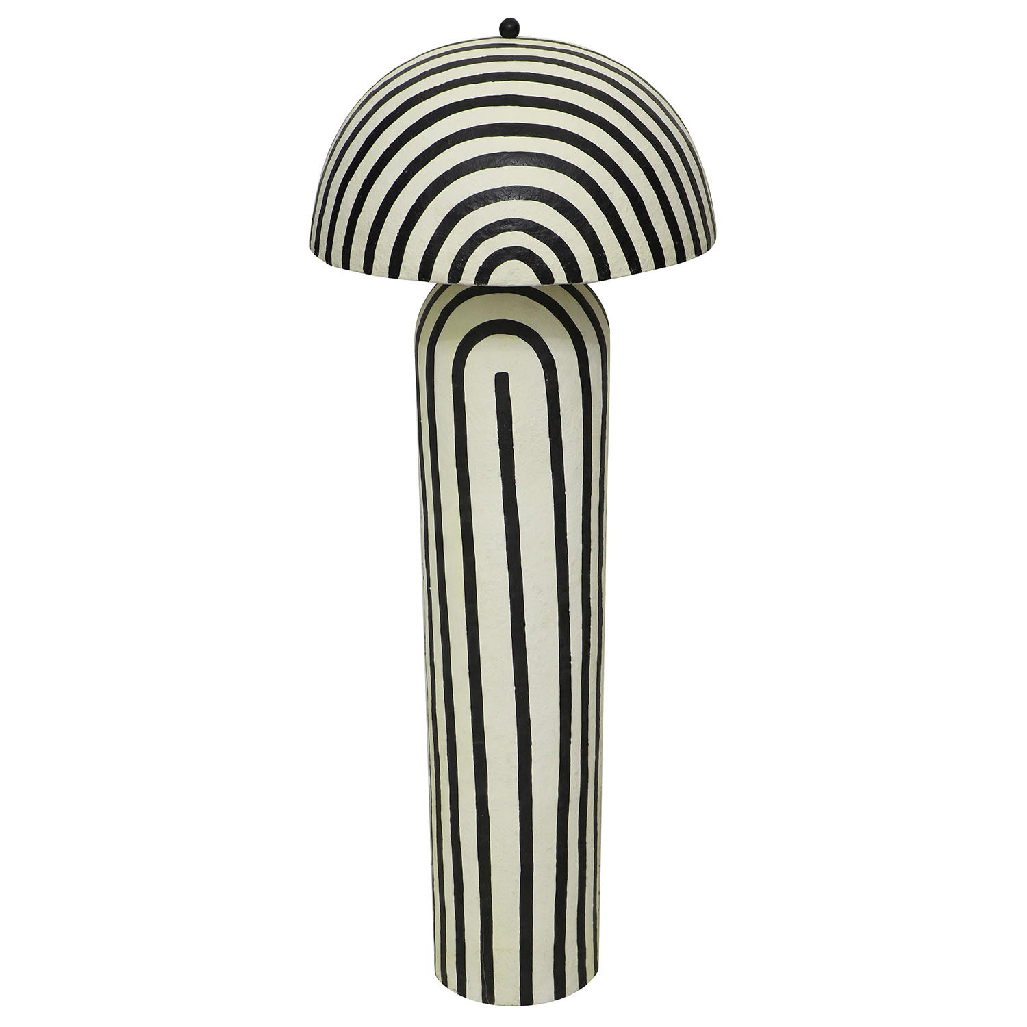 TOV Furniture Maiori Black Striped Papier Mache Floor Lamp