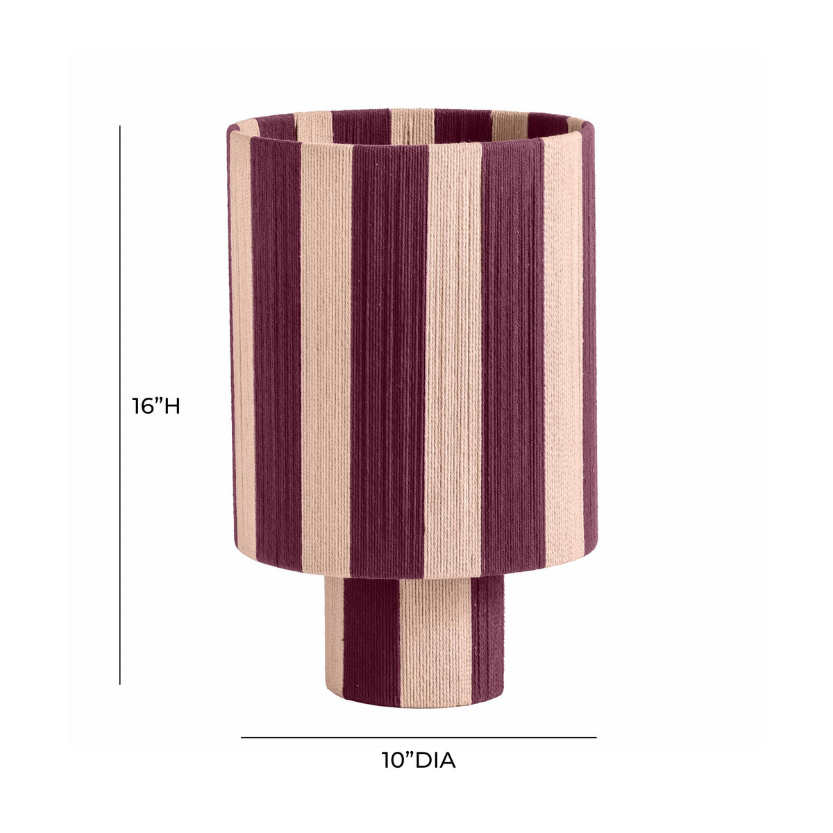 TOV Furniture Guinevere Striped Cotton Table Lamp