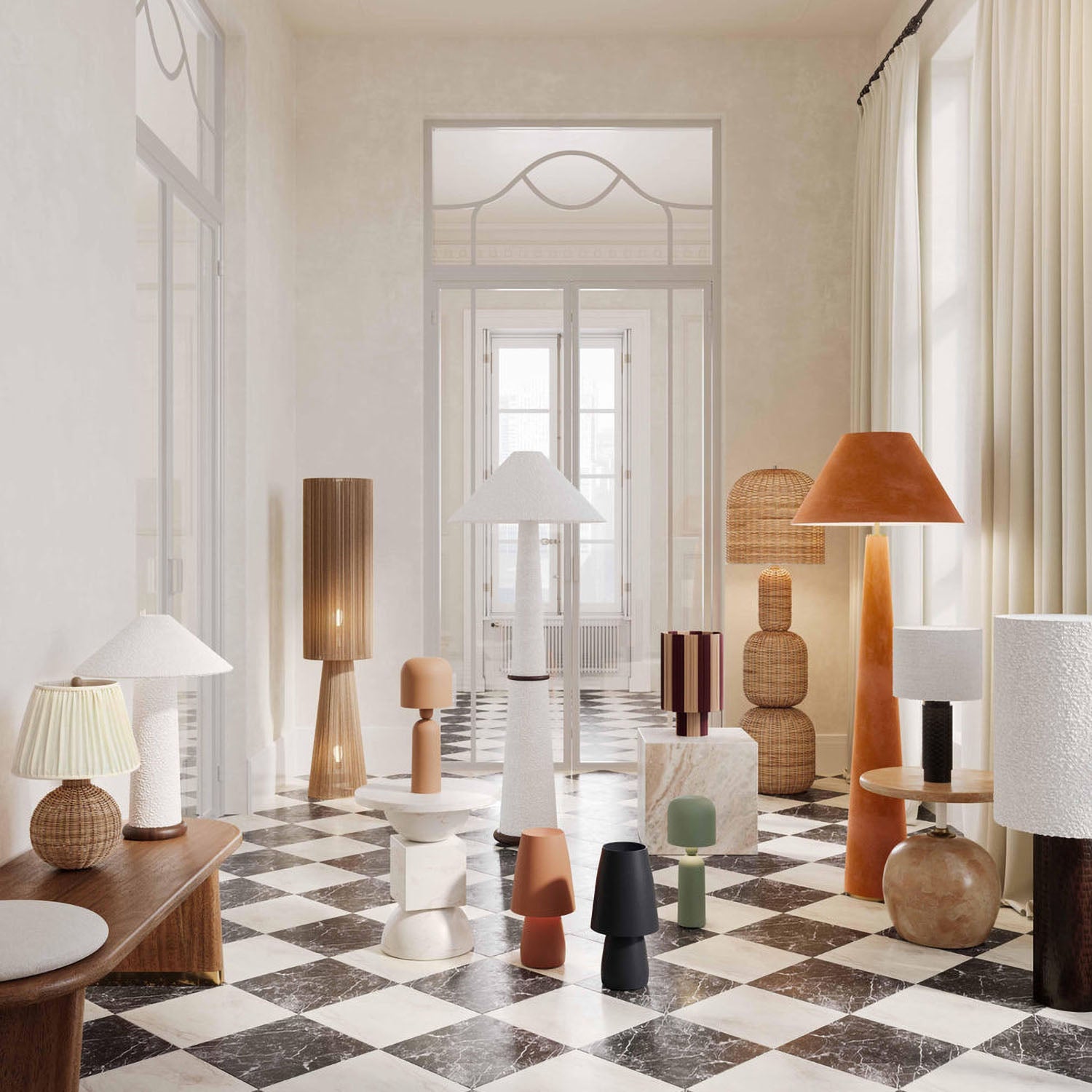 TOV Furniture Graham Velvet Floor Lamp