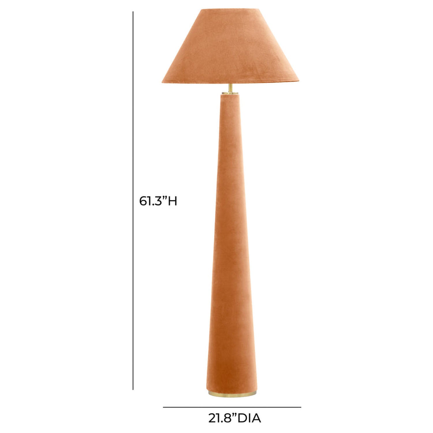 TOV Furniture Graham Velvet Floor Lamp
