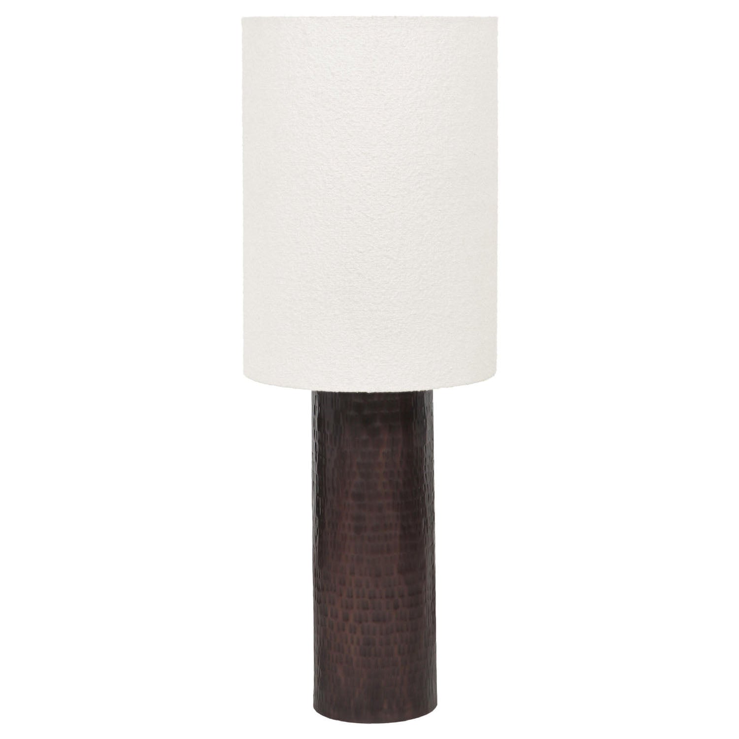 TOV Furniture Grava Boucle & Hammered Bronze Metal Floor Lamp