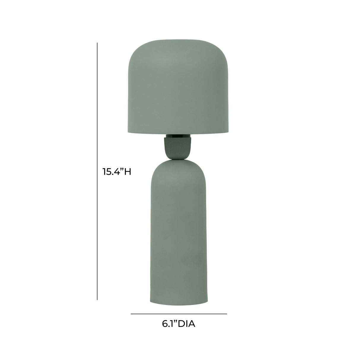 TOV Furniture Shroom Green Metal Table Lamp