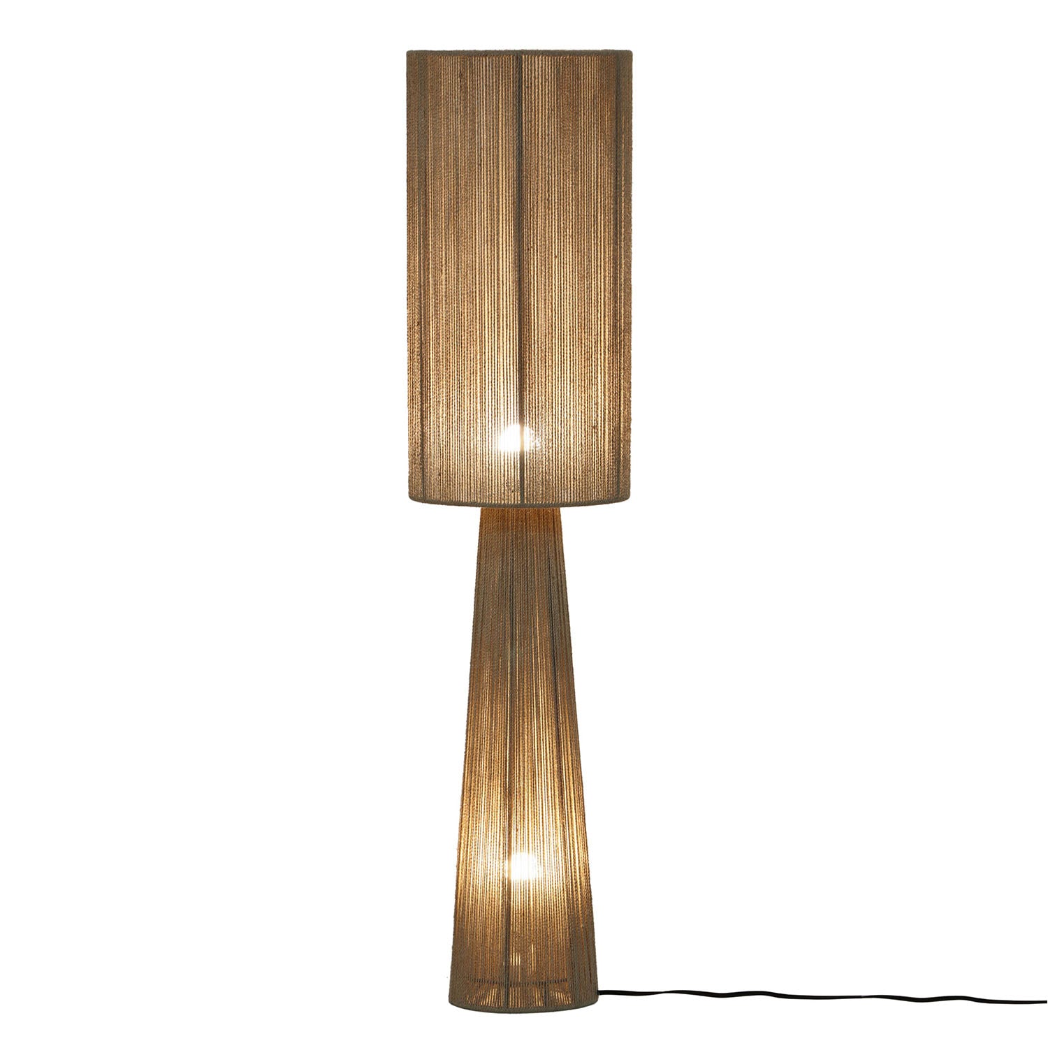TOV Furniture Marza Natural Jute 2-Bulb Floor Lamp