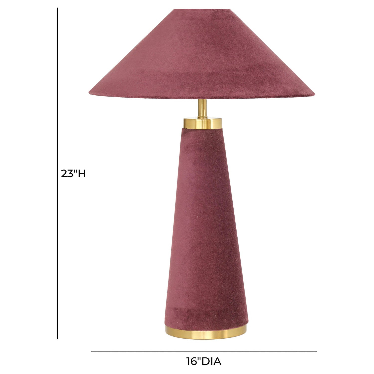 TOV Furniture Graham Velvet Table Lamp