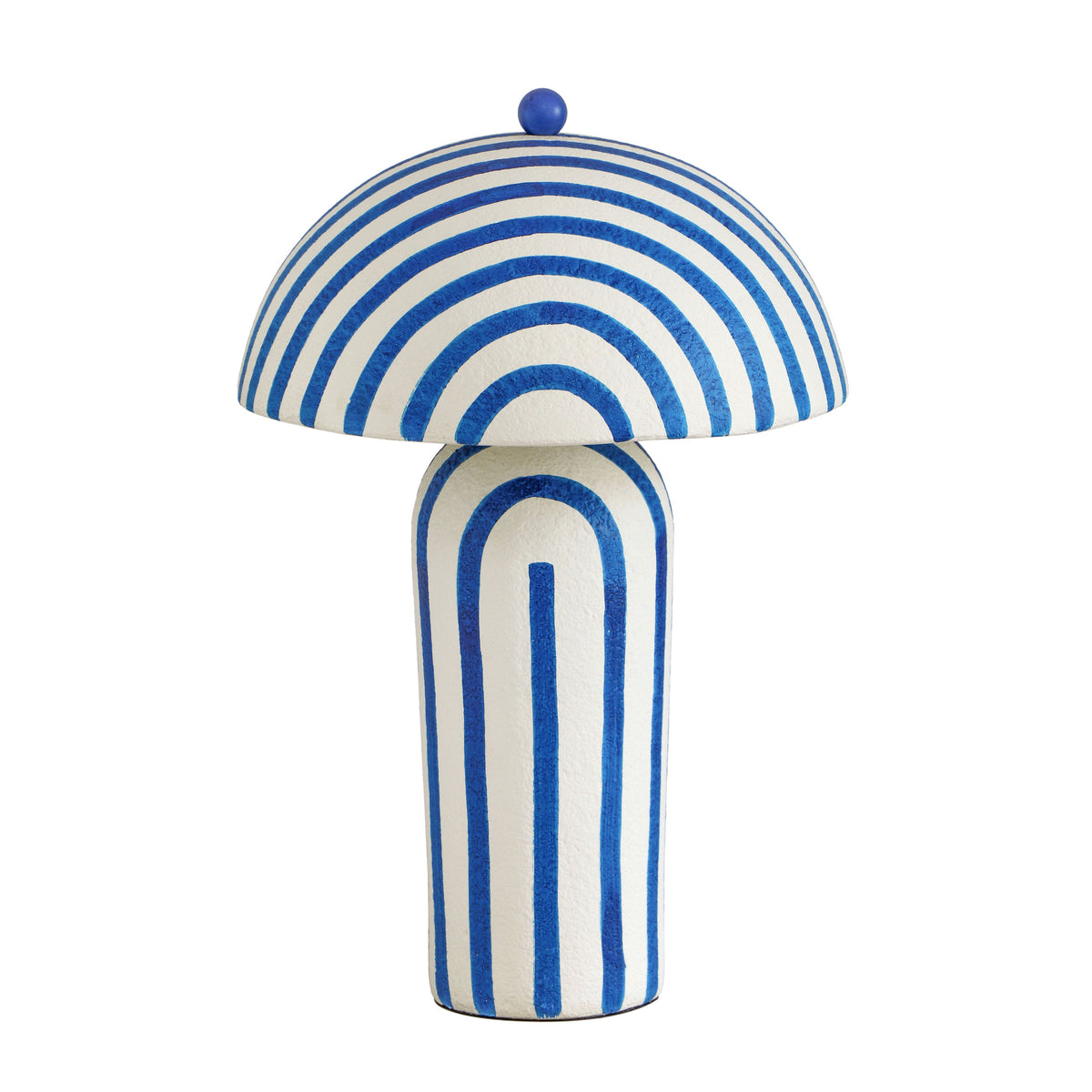 TOV Furniture Maiori Blue Striped Papier Mache Table Lamp