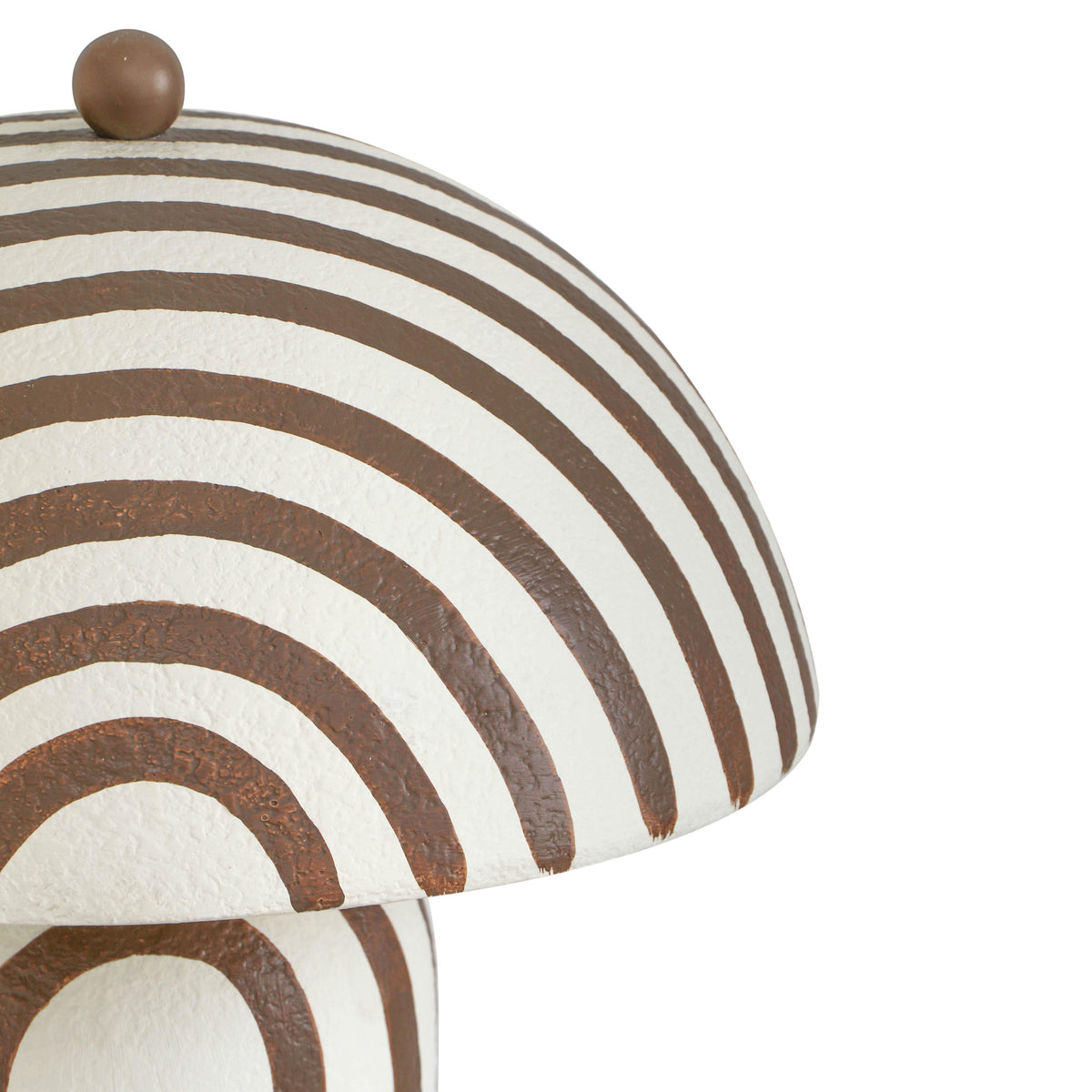 TOV Furniture Maiori Brown Striped Papier Mache Table Lamp