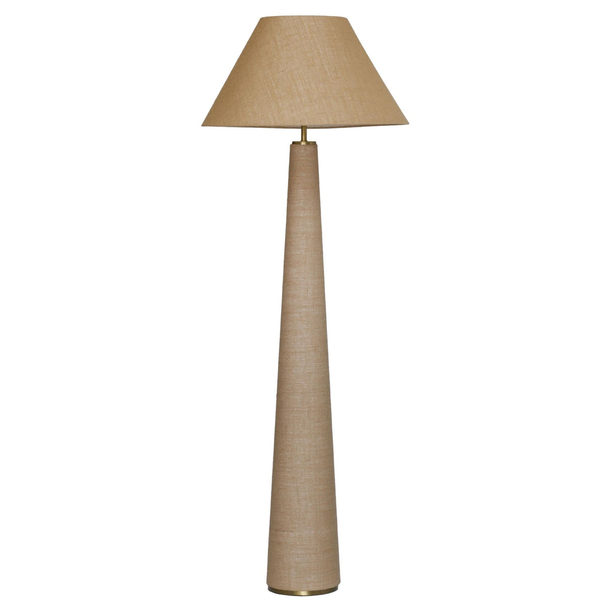 TOV Furniture Graham Natural Jute Floor Lamp in natural jute with brass trim, primary view