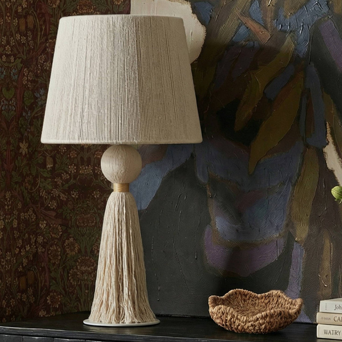 TOV Furniture Samba White Cotton Table Lamp