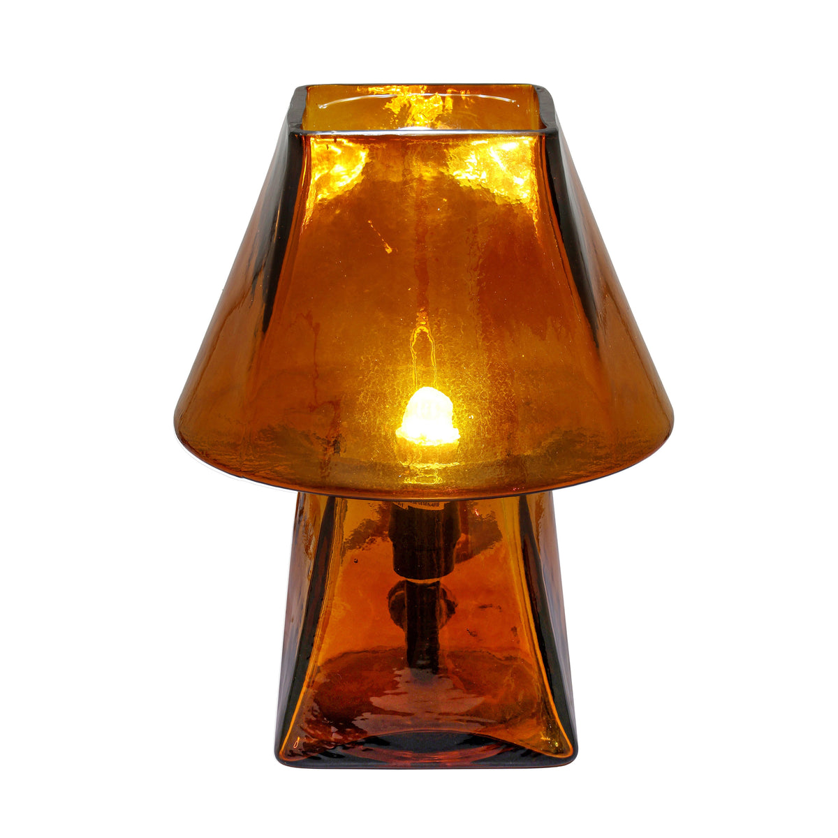 TOV Furniture Luca Smoky Brown Glass Mini Table Lamp