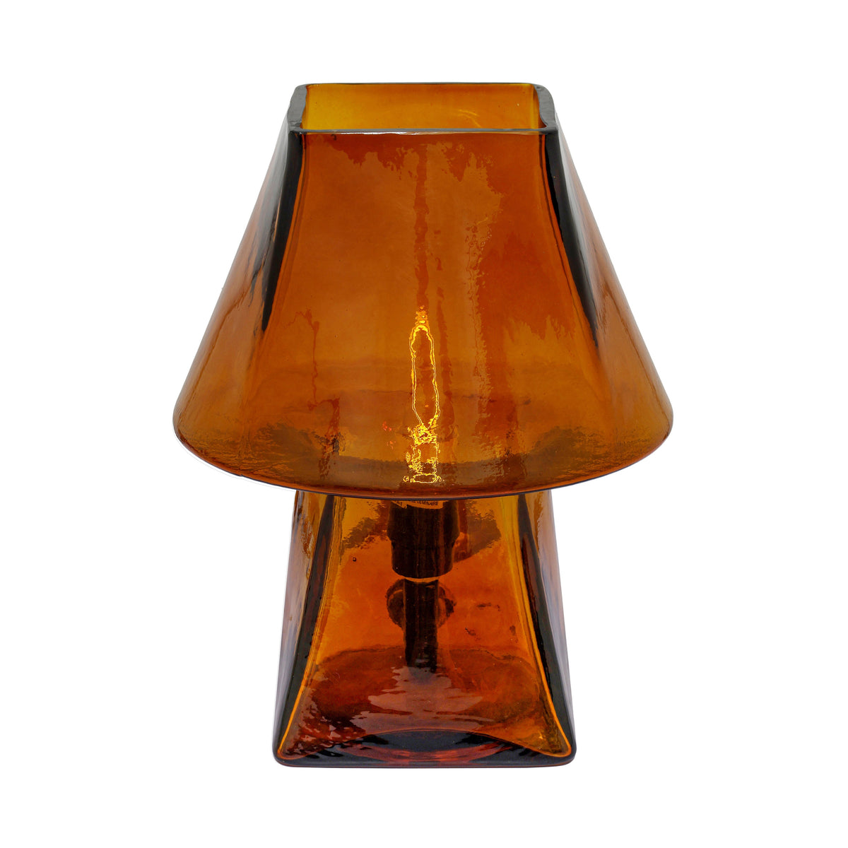 TOV Furniture Luca Smoky Brown Glass Mini Table Lamp