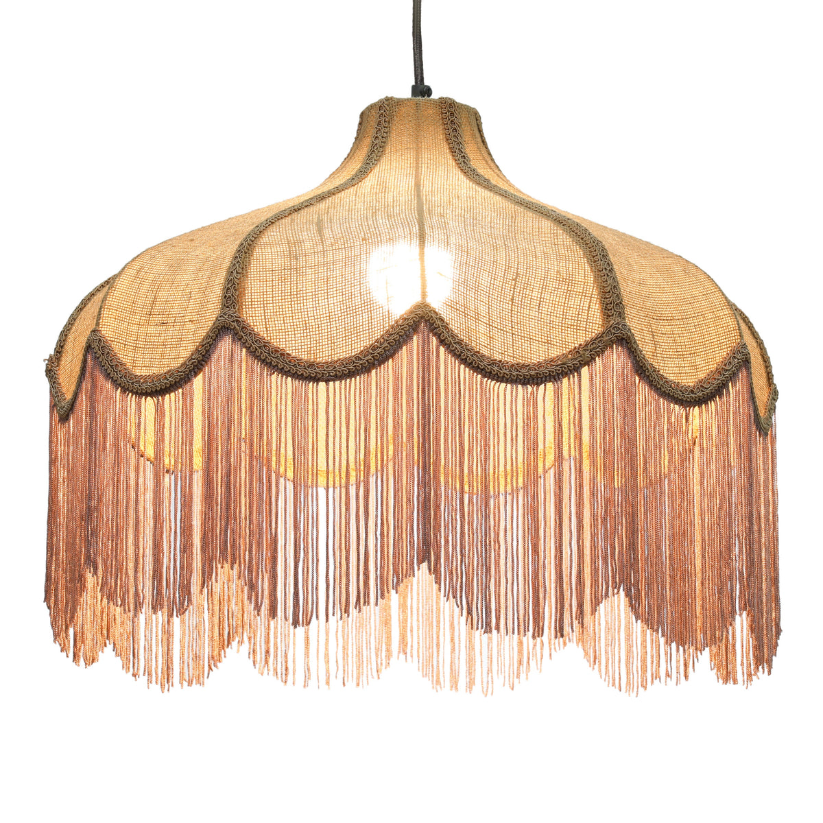 TOV Furniture Buchanan Jute Fringed Scalloped Pendant