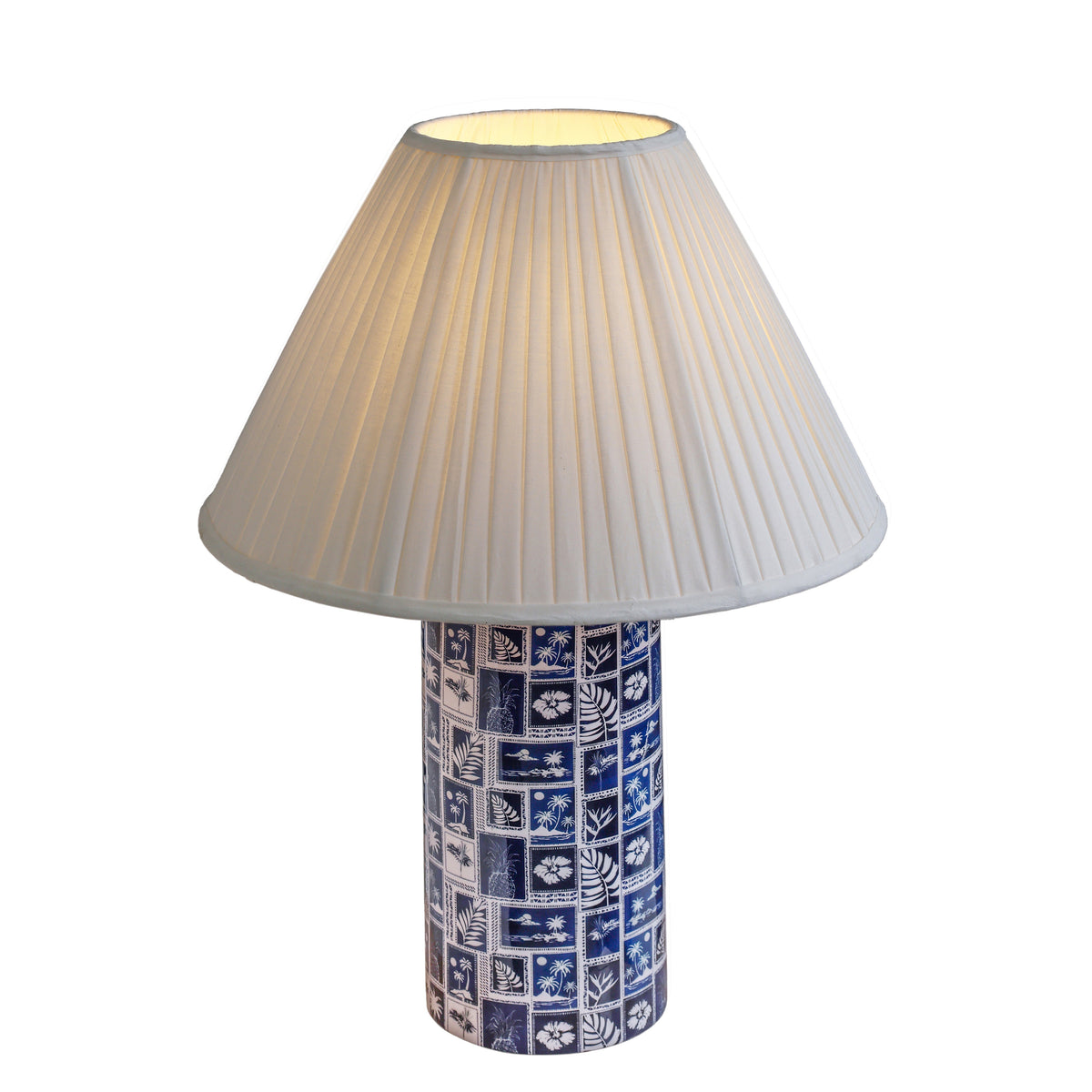 TOV Furniture Stamp Blue Pleated Table Lamp