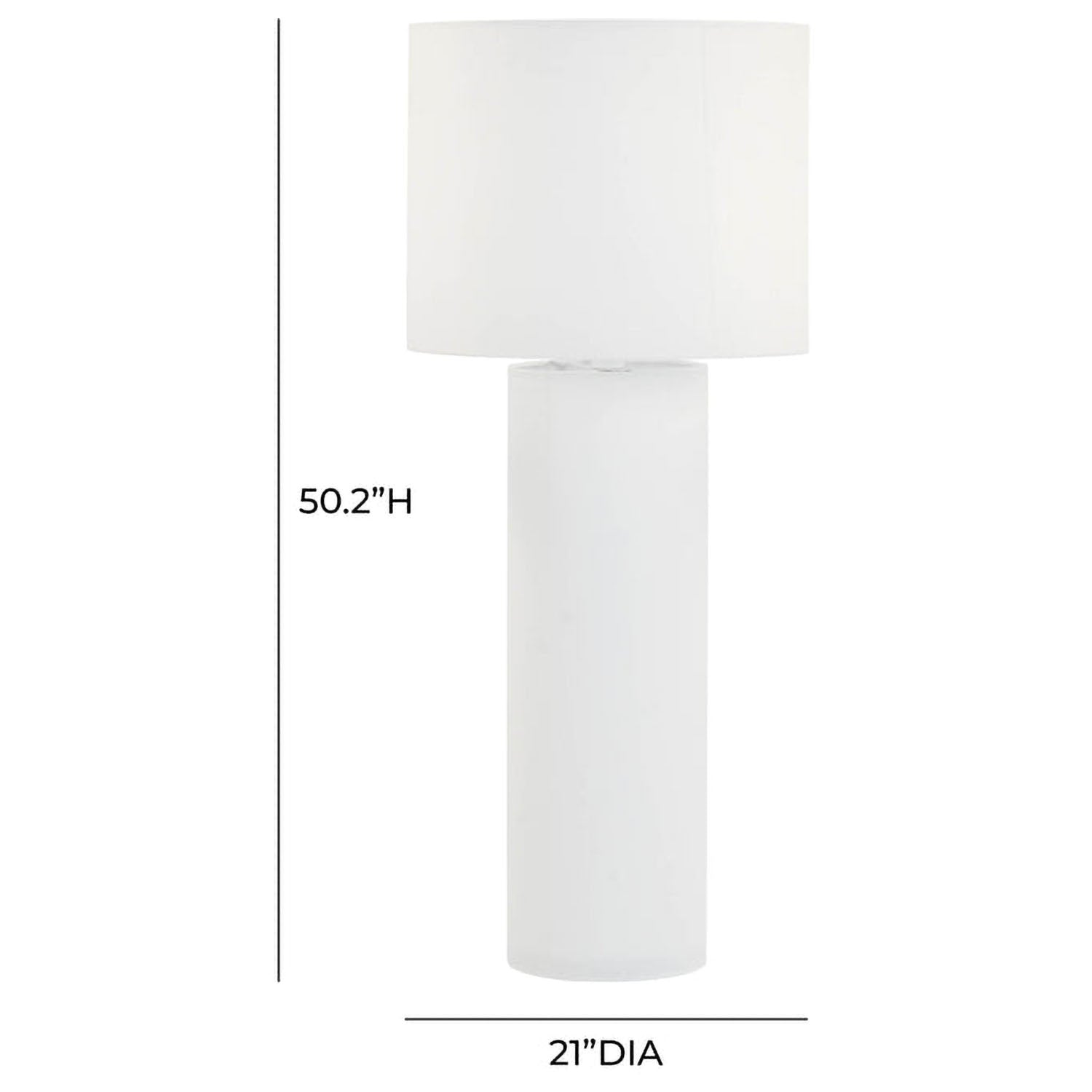 TOV Furniture Cleopatra Cream Linen Floor Lamp