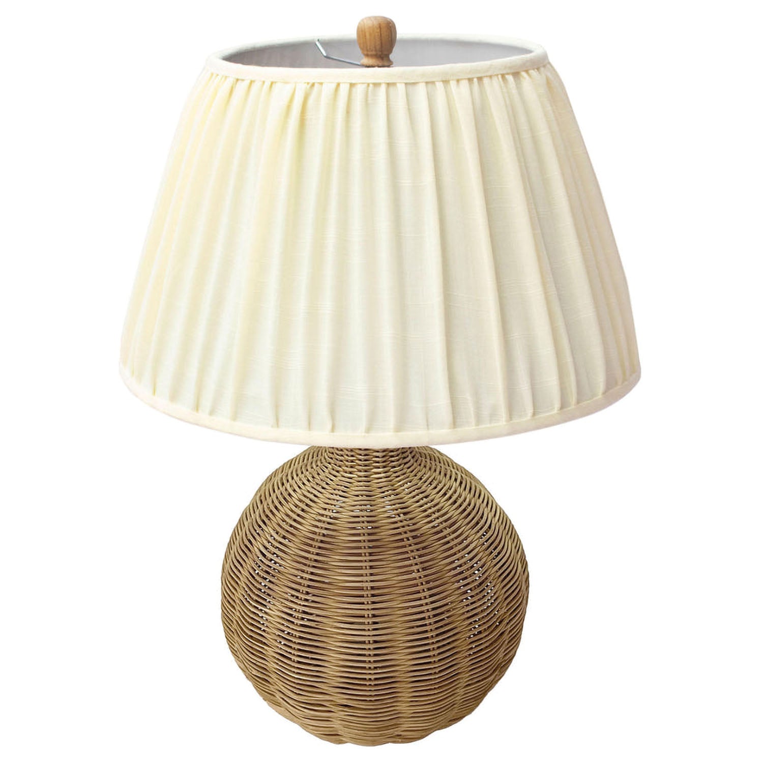 TOV Furniture Pallora Cream & Natural Rattan Table Lamp