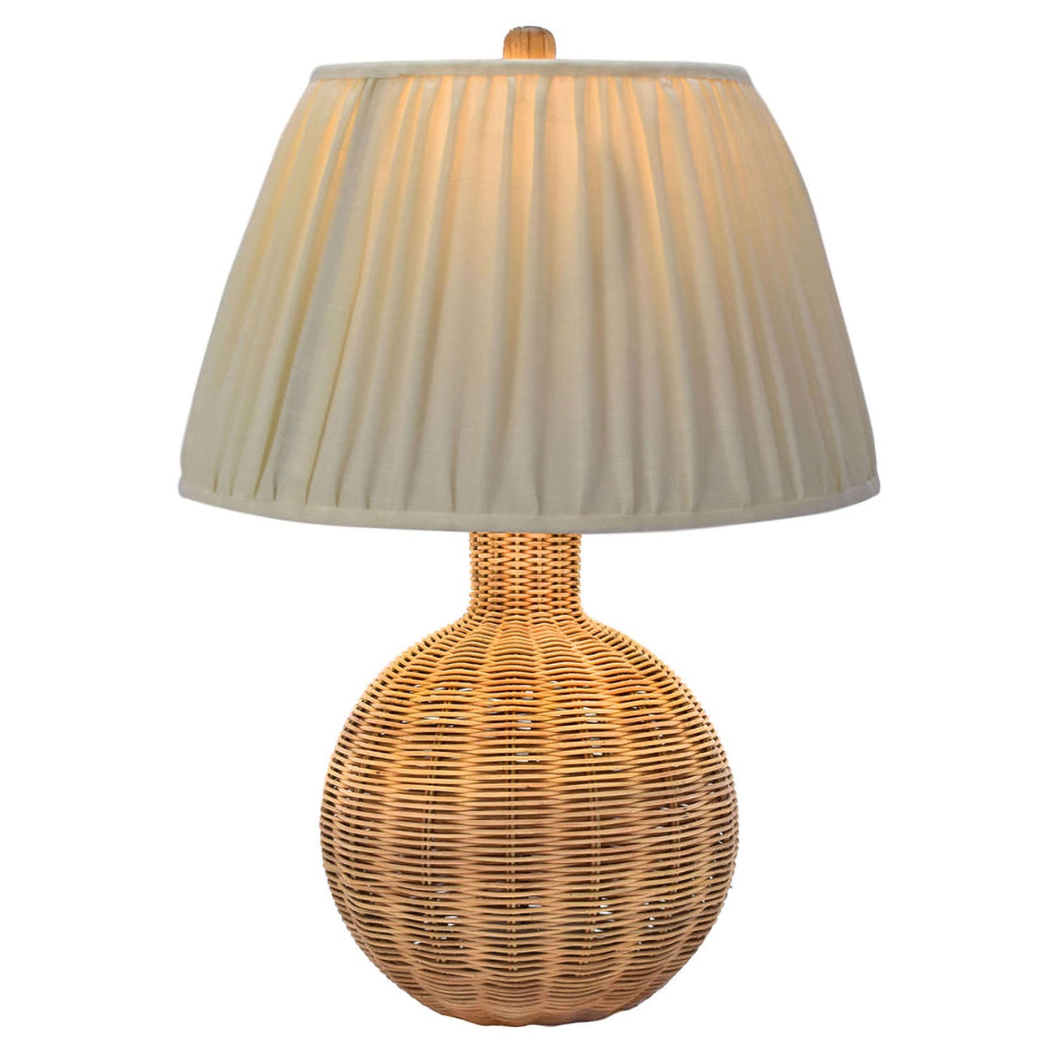 TOV Furniture Pallora Cream & Natural Rattan Table Lamp