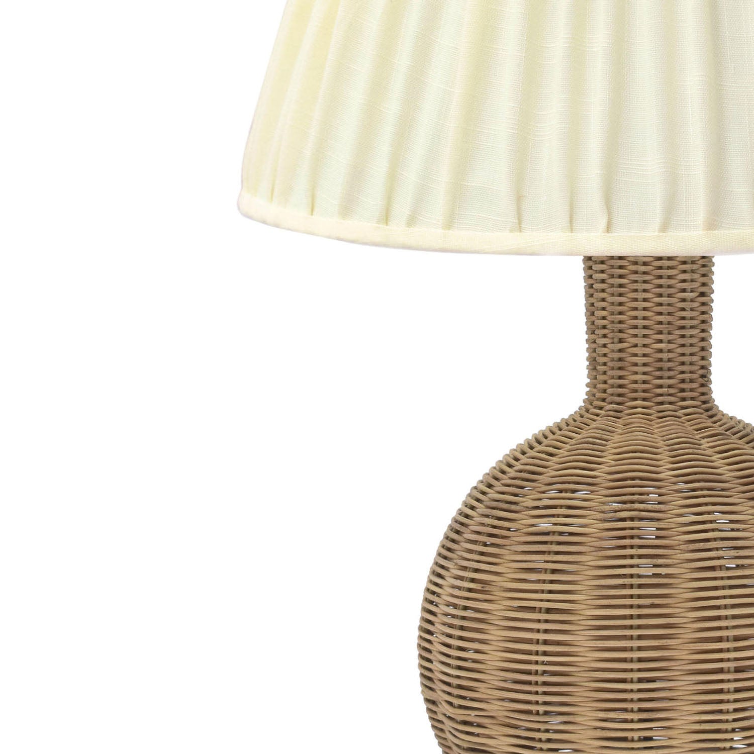 TOV Furniture Pallora Cream & Natural Rattan Table Lamp
