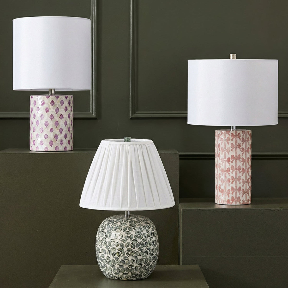 TOV Furniture Yaya Green Capiz Shell Table Lamp