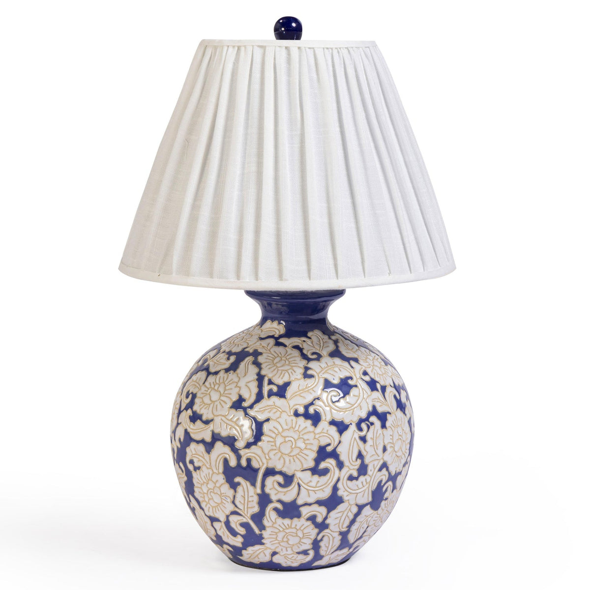 TOV Furniture Diana Blue & White Table Lamp in blue and white ceramic, primary product view
