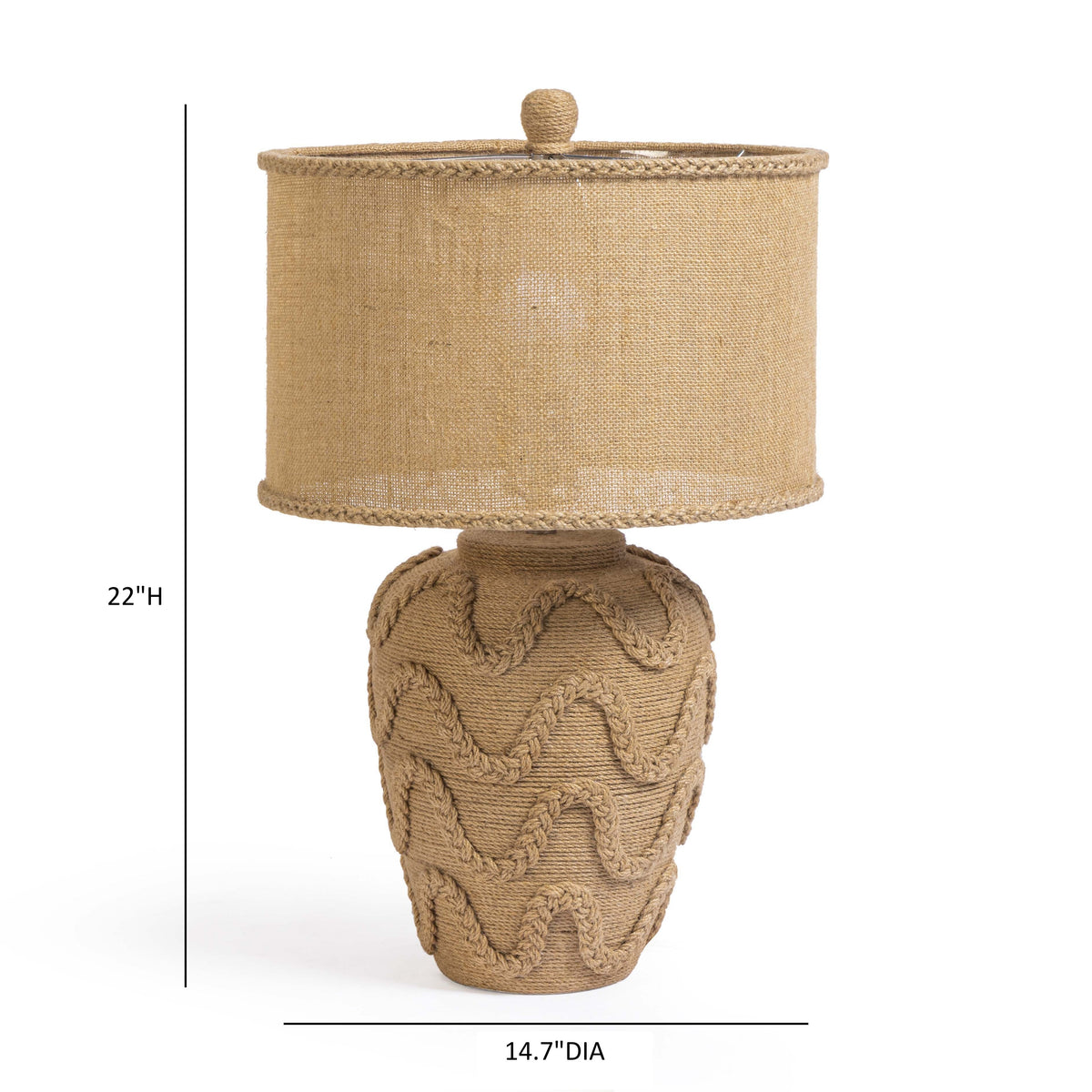 TOV Furniture Baha Natural Bamboo Jute Table Lamp