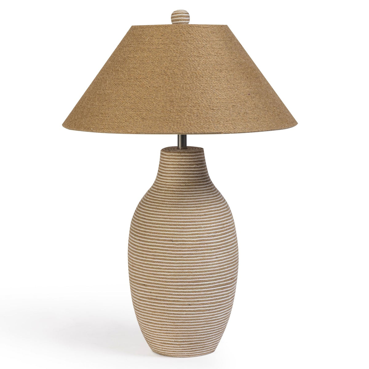 TOV Furniture Tanga Natural Jute and Cotton Table Lamp in natural woven bamboo, jute and cotton, primary product view