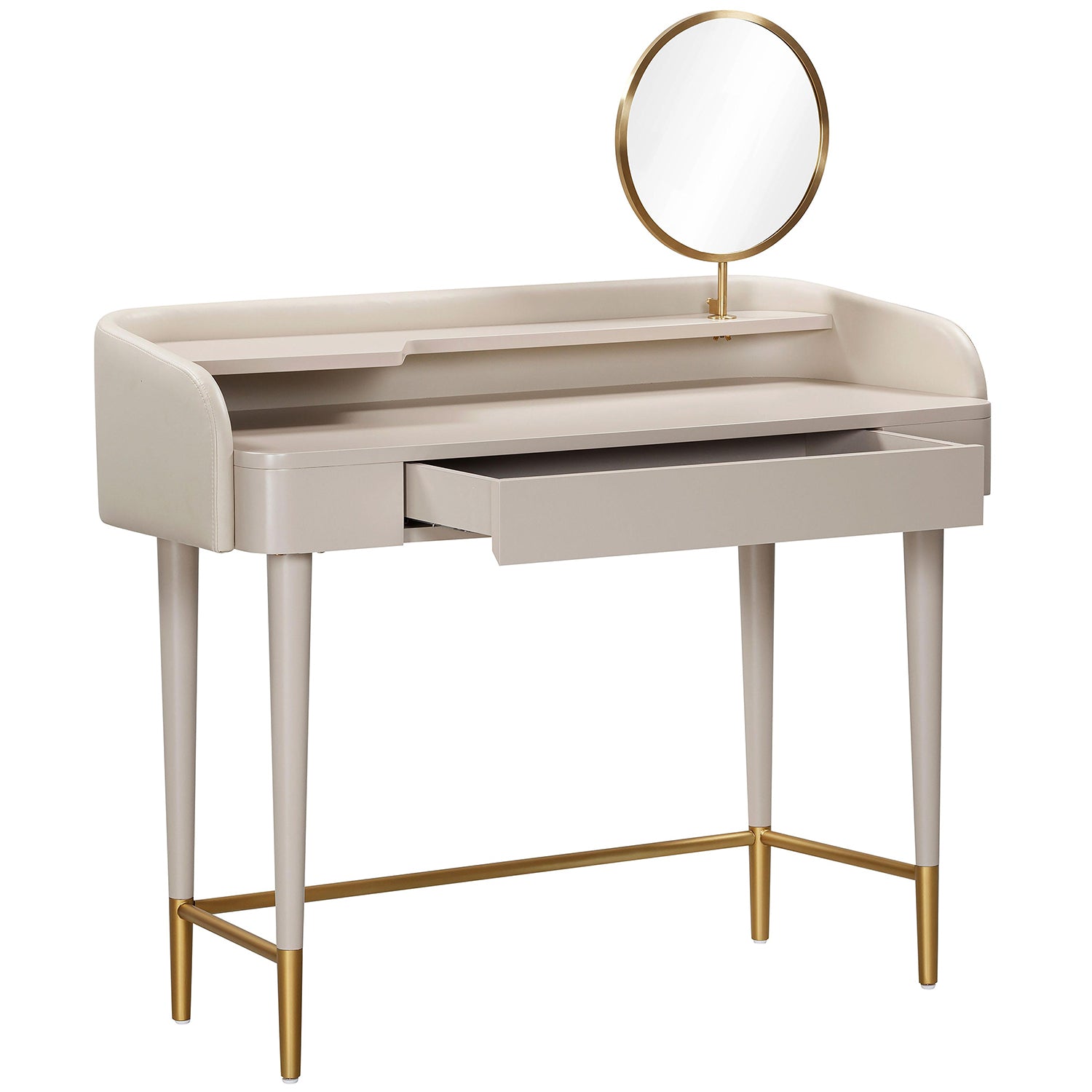 TOV Furniture Penelope Vegan Leather Wrapped Vanity Desk