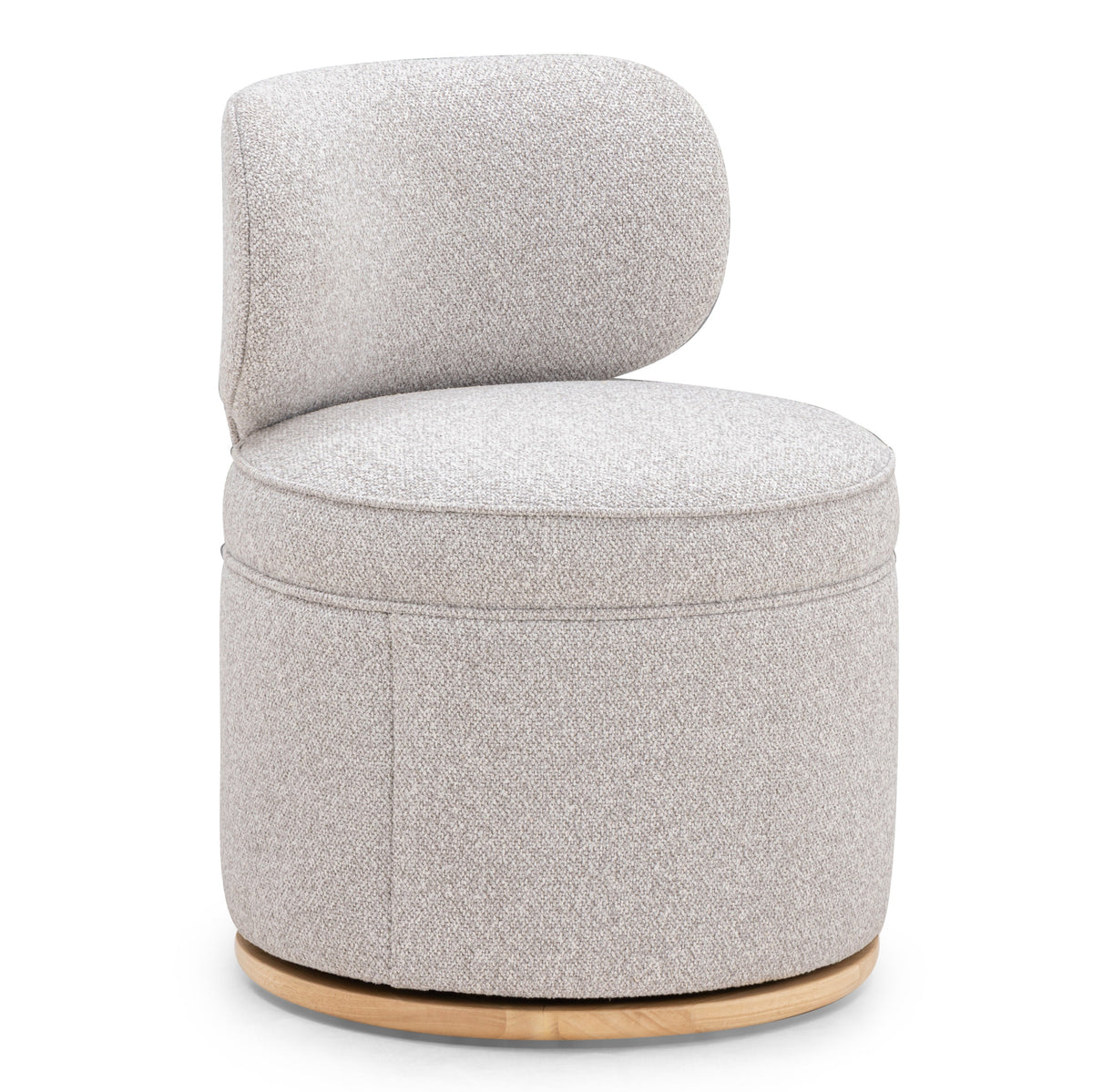 TOV Furniture Amaya Grey Textured Performance Swivel Desk Chair in grey textured performance fabric, primary product view