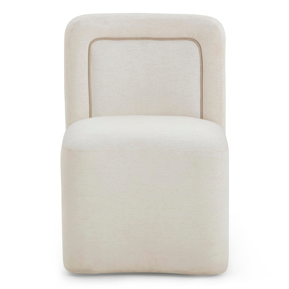 TOV Furniture Dolce Cream Performance Velvet Rolling Desk Chair
