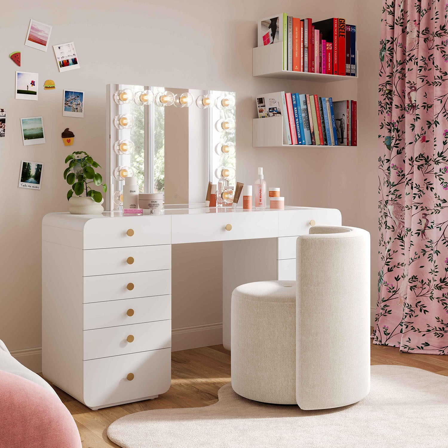 TOV Furniture Alyssa Rolling Desk Chair