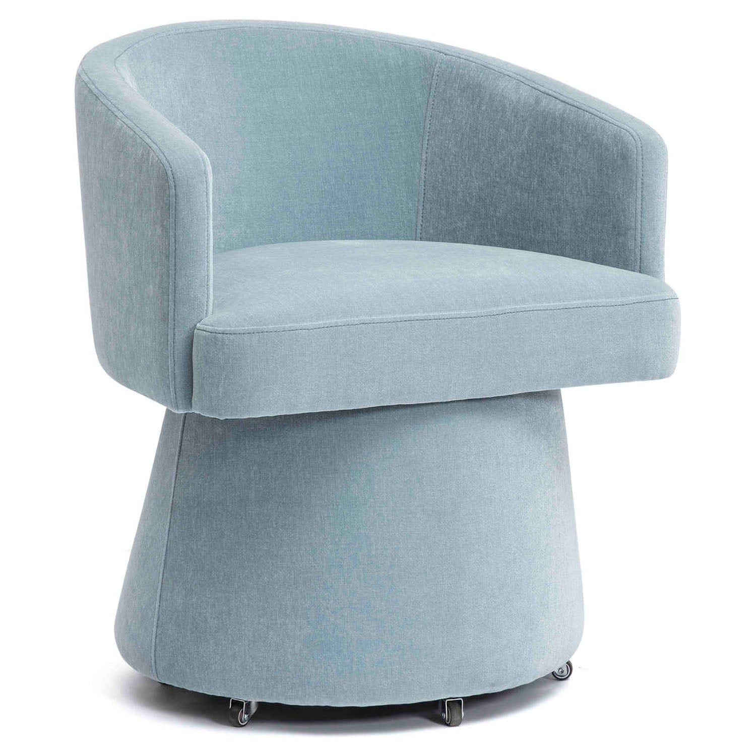 TOV Furniture Kristen Upcycled Chenille Rolling Desk Chair